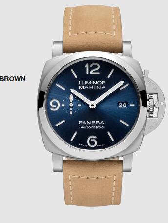 Panerai Luminor Marina Specchio Blu 44mm Replica Watch PAM01316 SCAMOSCIATO BROWN